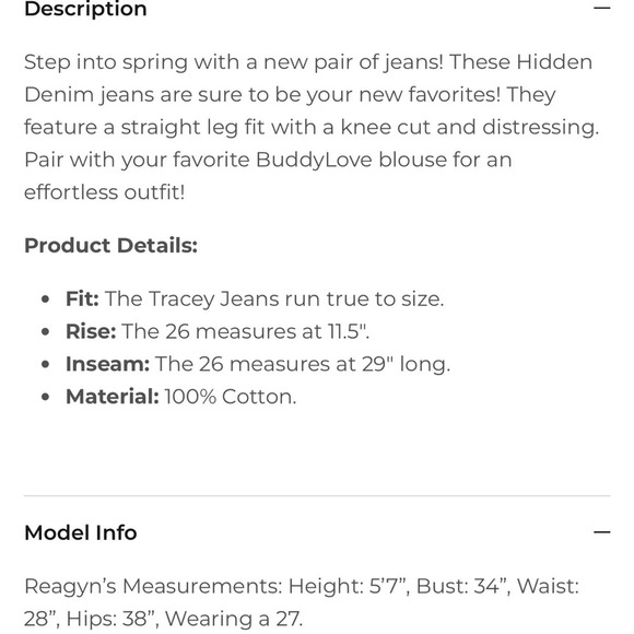 Hidden Jeans Med Wash Distressed Tracey High Rise Straight Crop Jeans Size 29 - Picture 6 of 9